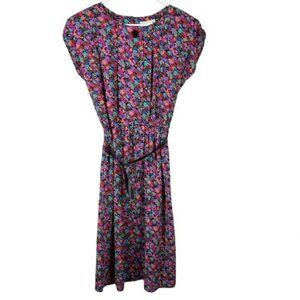 VTG 80s Joy Gordon Floral Dress Size 12 Cottagecore Indie Eclectic